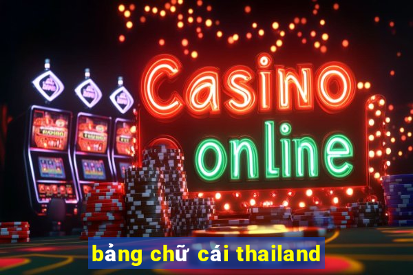 bảng chữ cái thailand