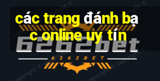 các trang đánh bạc online uy tín