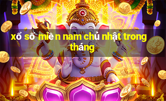 xổ số miền nam chủ nhật trong tháng