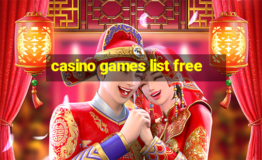 casino games list free