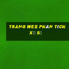 Trang web phân tích xổ số