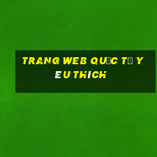 Trang web quốc tế yêu thích