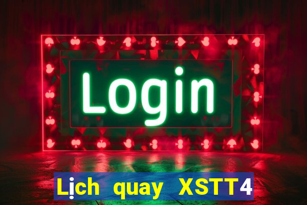 Lịch quay XSTT4 ngày 25