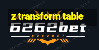 z transform table