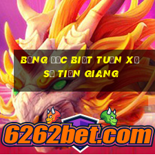 bảng đặc biệt tuần xổ số tiền giang