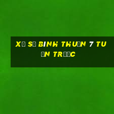 xổ số bình thuận 7 tuần trước