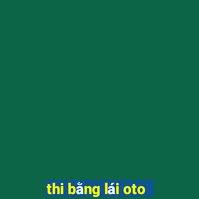 thi bằng lái oto