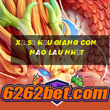 xổ số hậu giang con nào lâu nhất