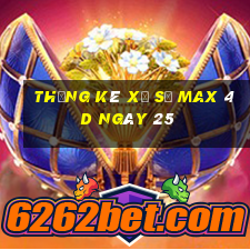 Thống kê Xổ Số max 4d ngày 25